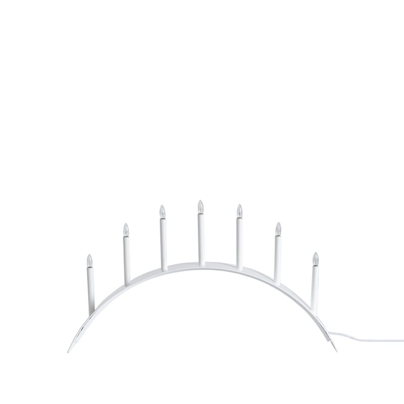 SMD Design Spica Bow 7 Advent candle holder White, led