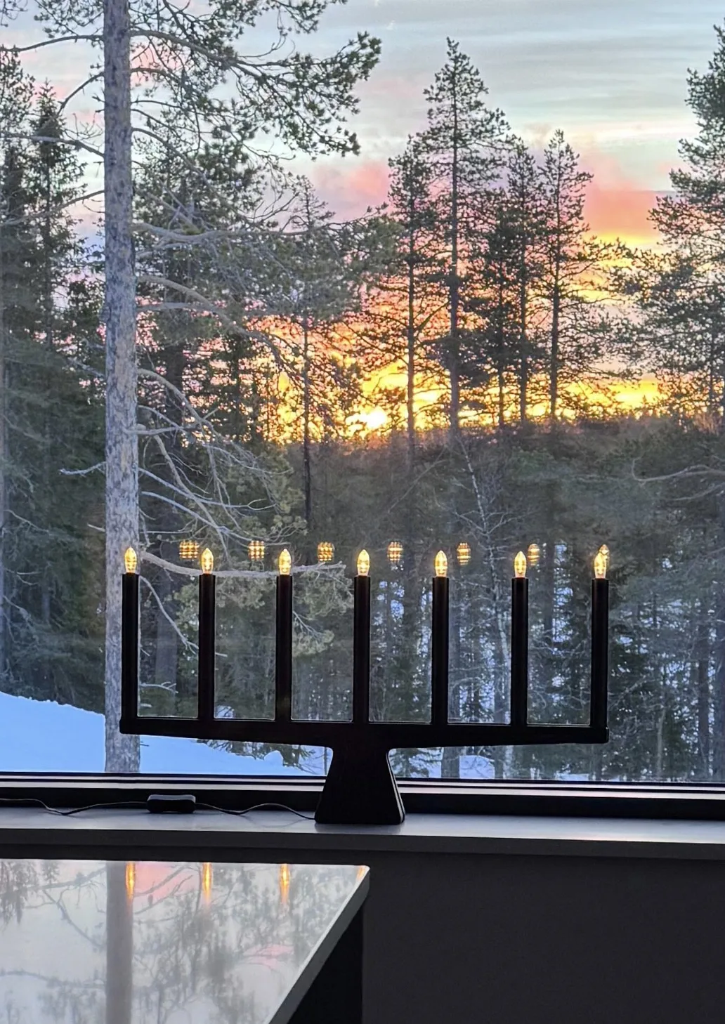 Stella 7 advent candle holder 60 cm, Black SMD Design