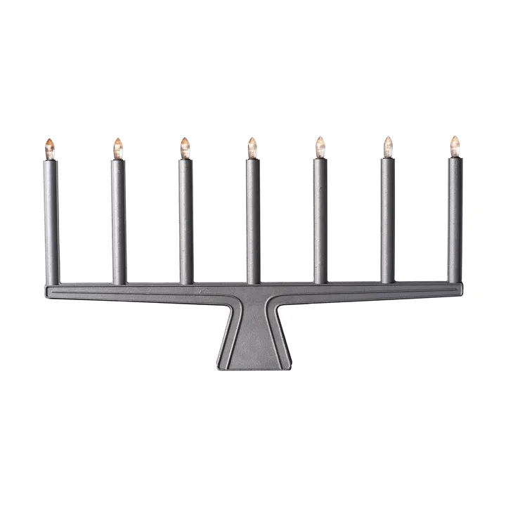 Stella 7 advent candle holder 60 cm - Raw aluminium - SMD Design