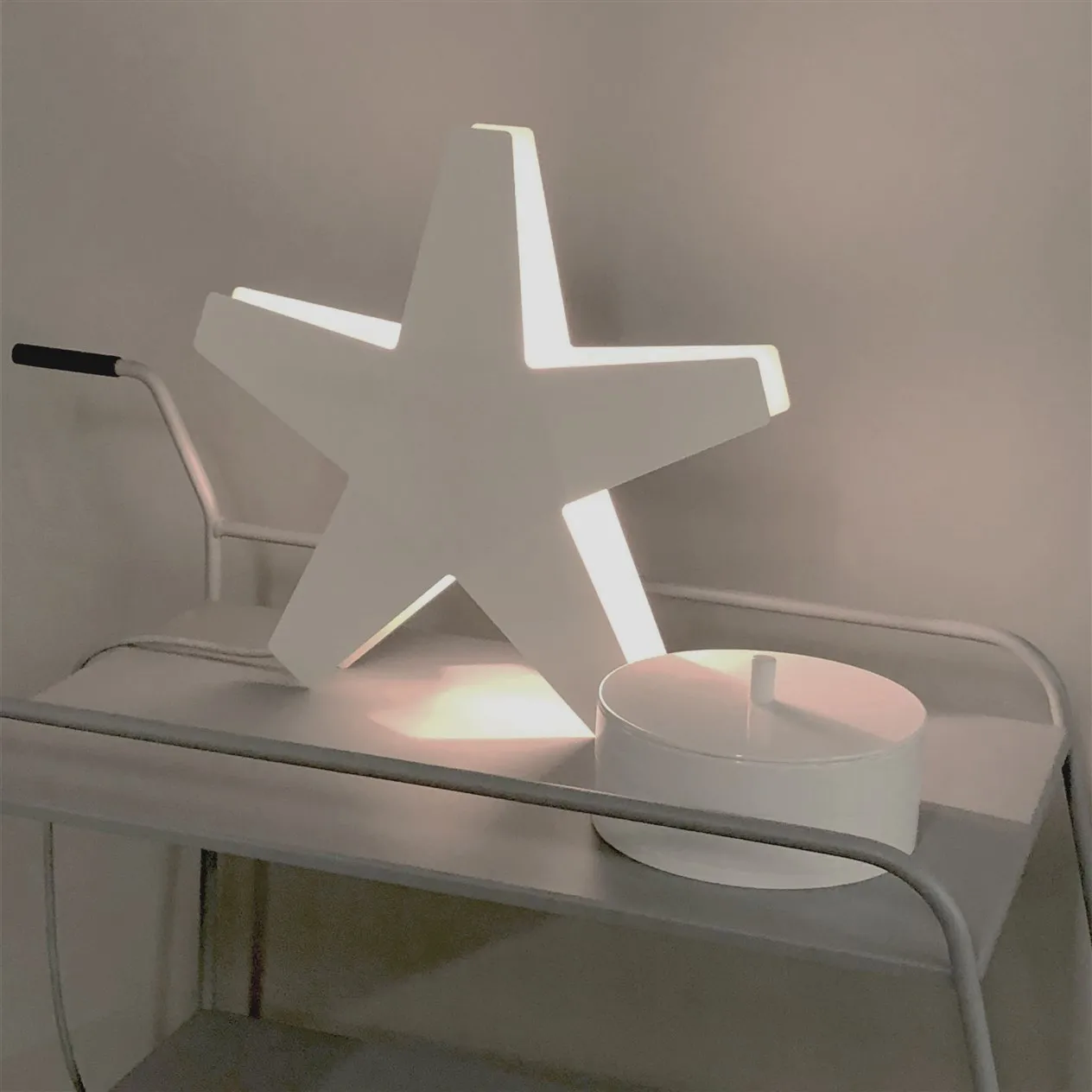 Stella 7 advent candle holder 60 cm, Raw aluminium SMD Design