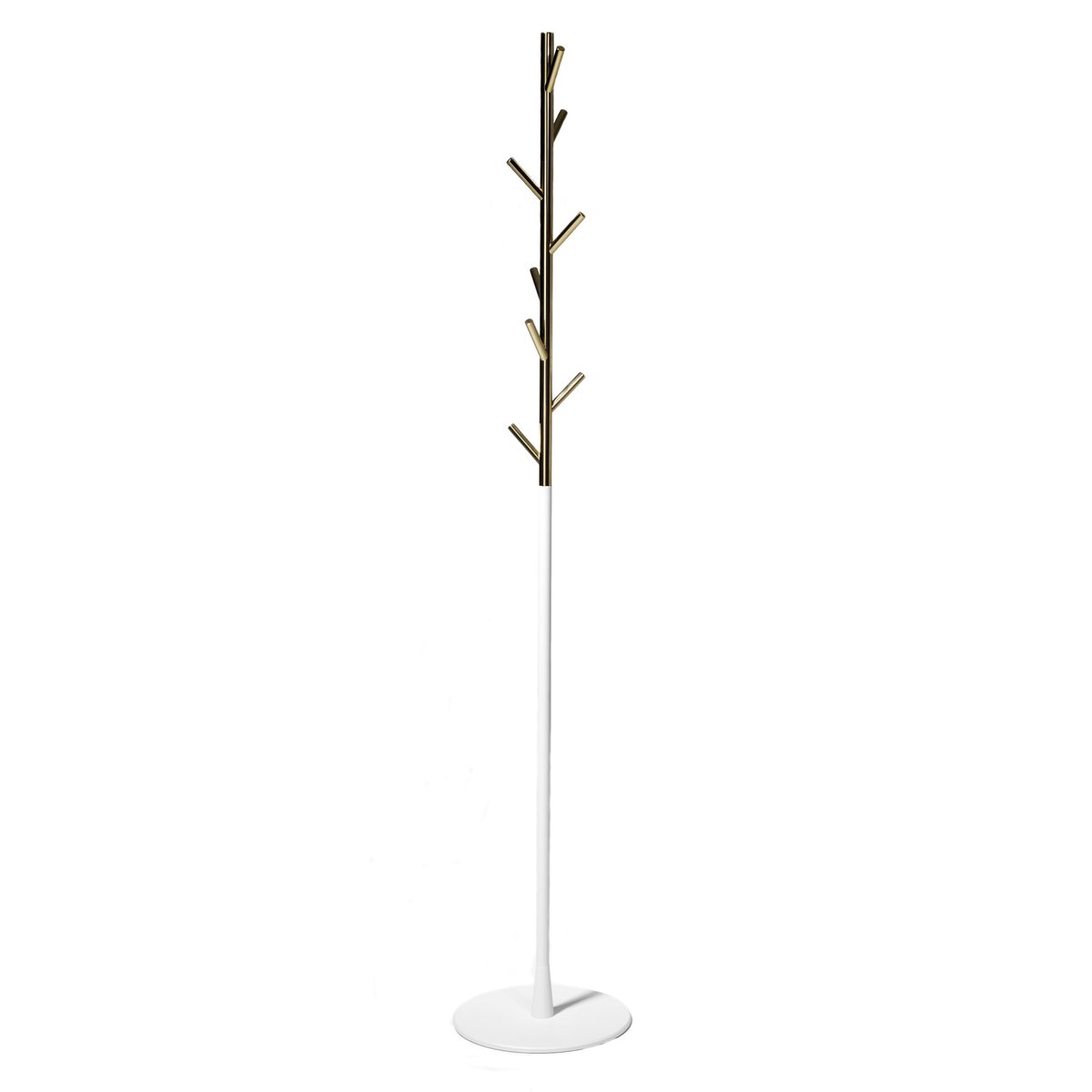 SMD Design Sticks hanger floor Brass-white | Scandinavian Design | Clothes racks, coat stands & hangers | White