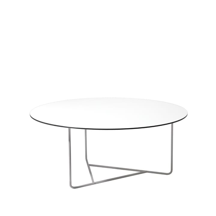 Tellus coffee table - White, chrome stand, h41 d100 - SMD Design