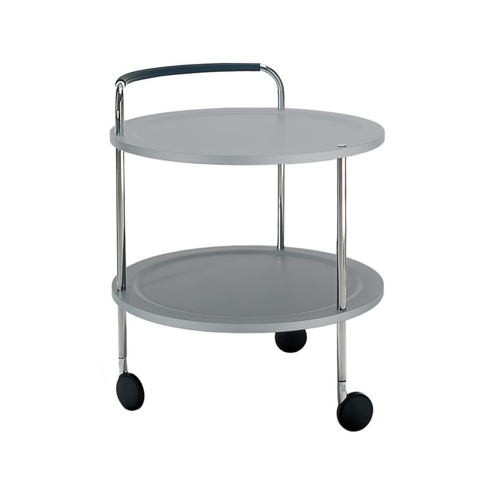 Trolley Round basic serving trolley - Light grey, chrome frame - SMD Design