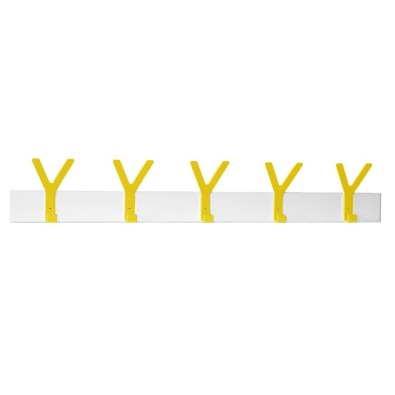 SMD Design Y hook rack white, yellow | Scandinavian Design | Clothes hooks & hangers | Yellow