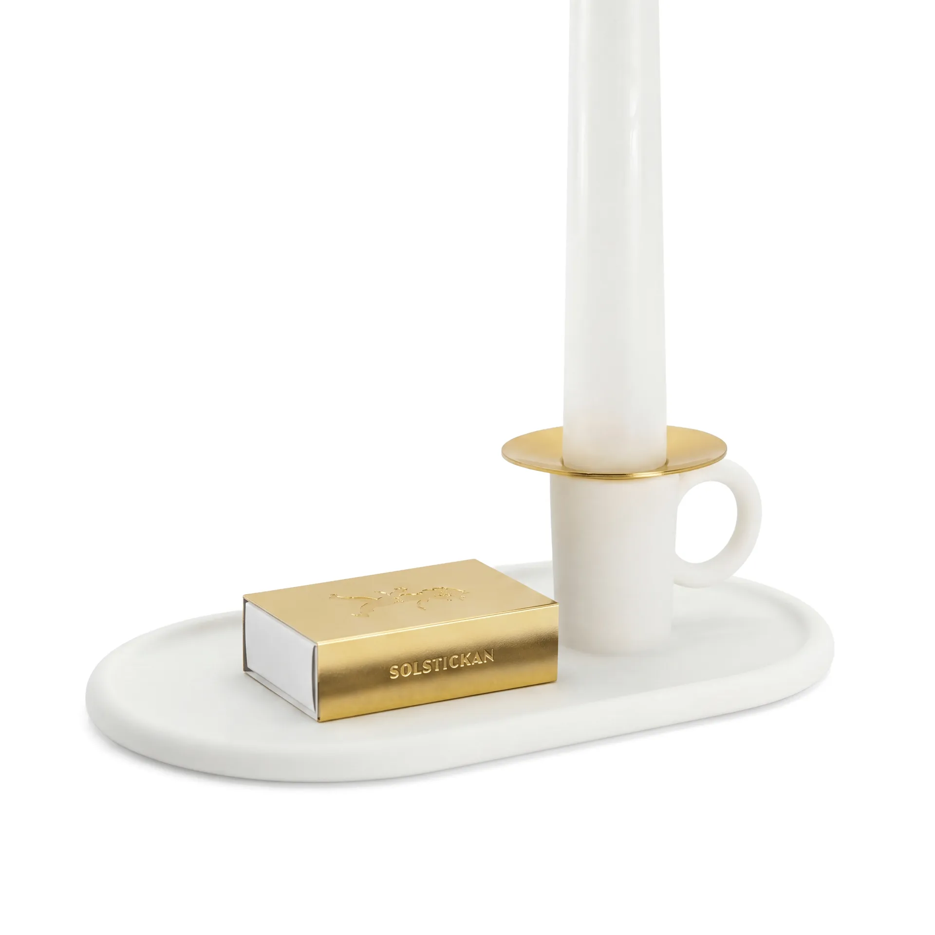 Chamber candlestick with matchbox holder, Solstickan chamber candlestick incl match case Solstickan Design