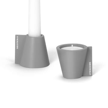 Flipp candle holder 5x6 cm - Grey - Solstickan Design