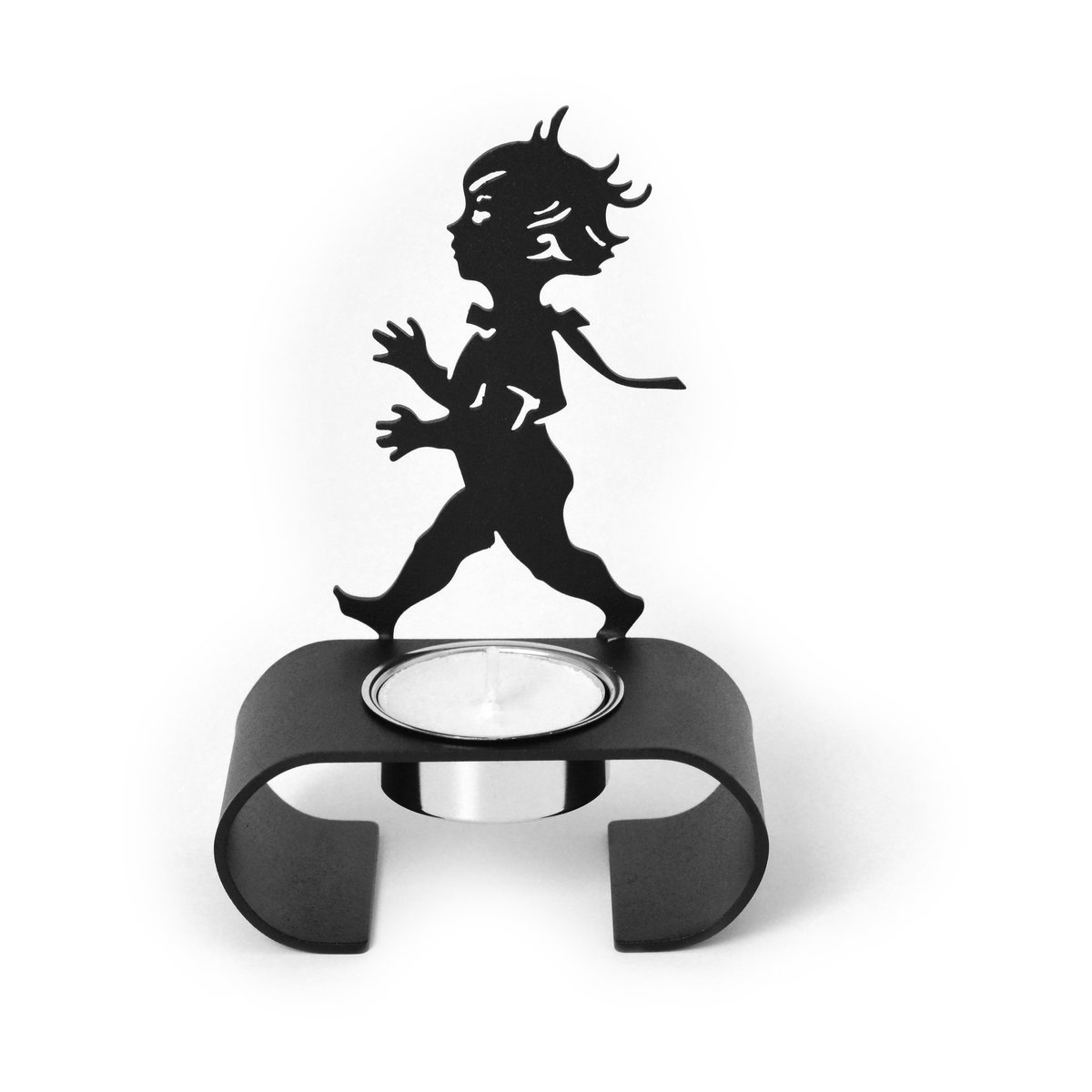 Solstickan Design Silhuett candle holder 9.3x13.3 cm Black