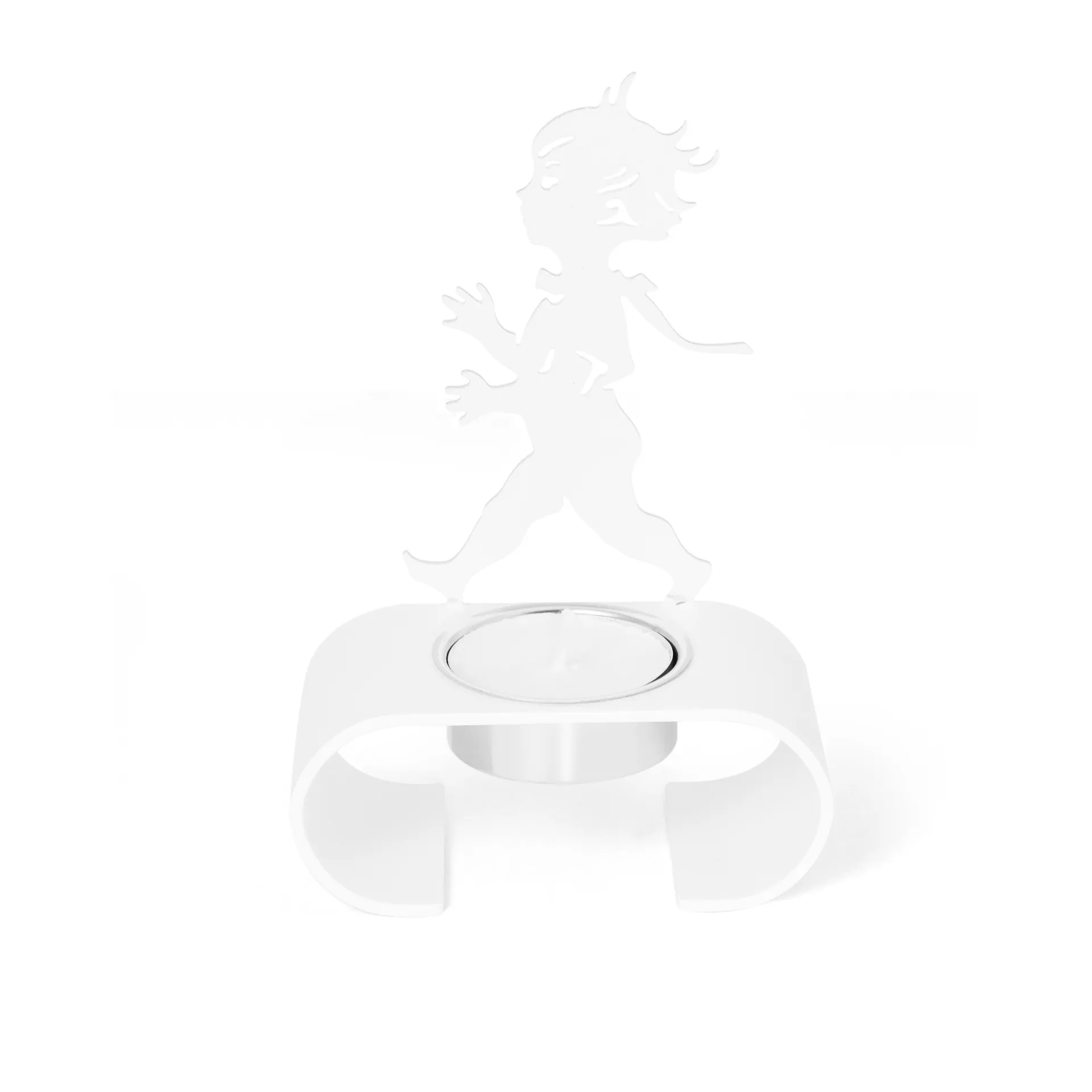 Silhuett candle holder 9.3x13.3 cm, White Solstickan Design