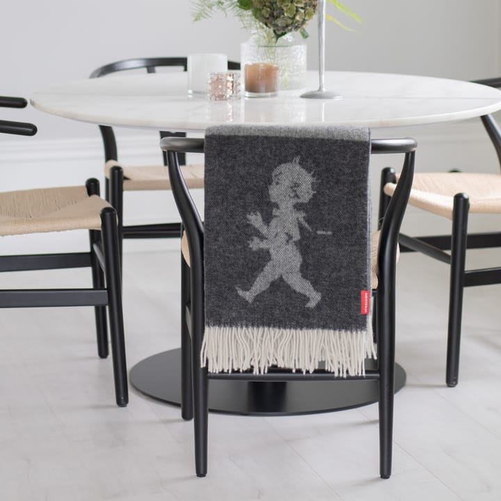Solstickan blanket merino wool 130x170 cm - Anthracite grey - Solstickan Design