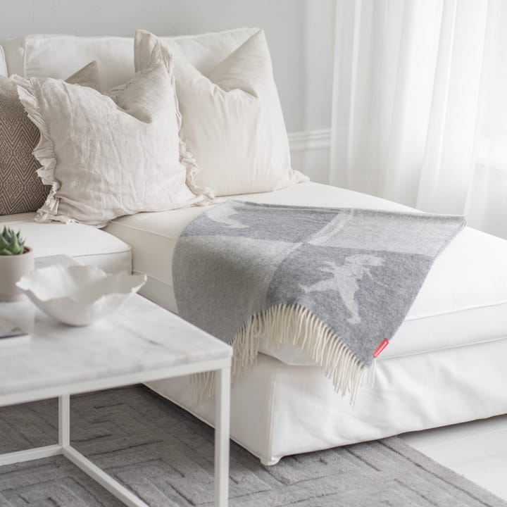 Solstickan blanket merino wool 130x170 cm - Light-grey - Solstickan Design