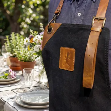 Solstickan canvas apron - Black - Solstickan Design