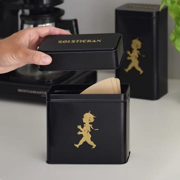 Solstickan coffee filter jar 15.4x17 cm - Black-gold - Solstickan Design