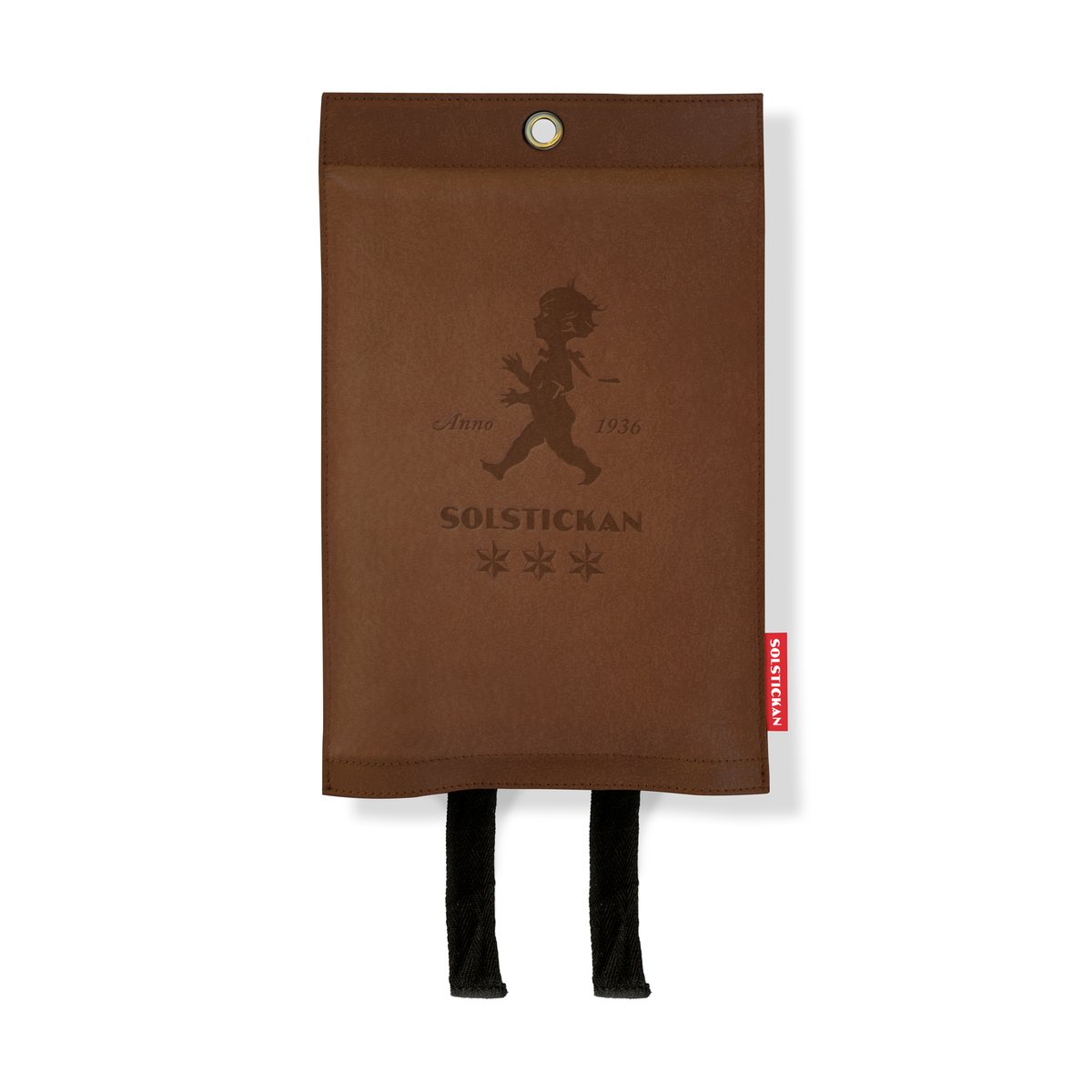 Solstickan Design Solstickan fire blanket leather 120x120 cm Dark leather
