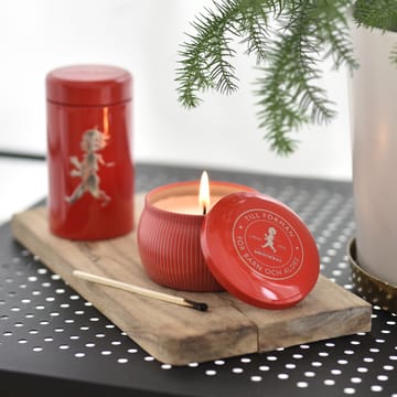 Solstickan gift box scented candles + matchstick tube - Red-scented candle cinnamon & orange - Solstickan Design