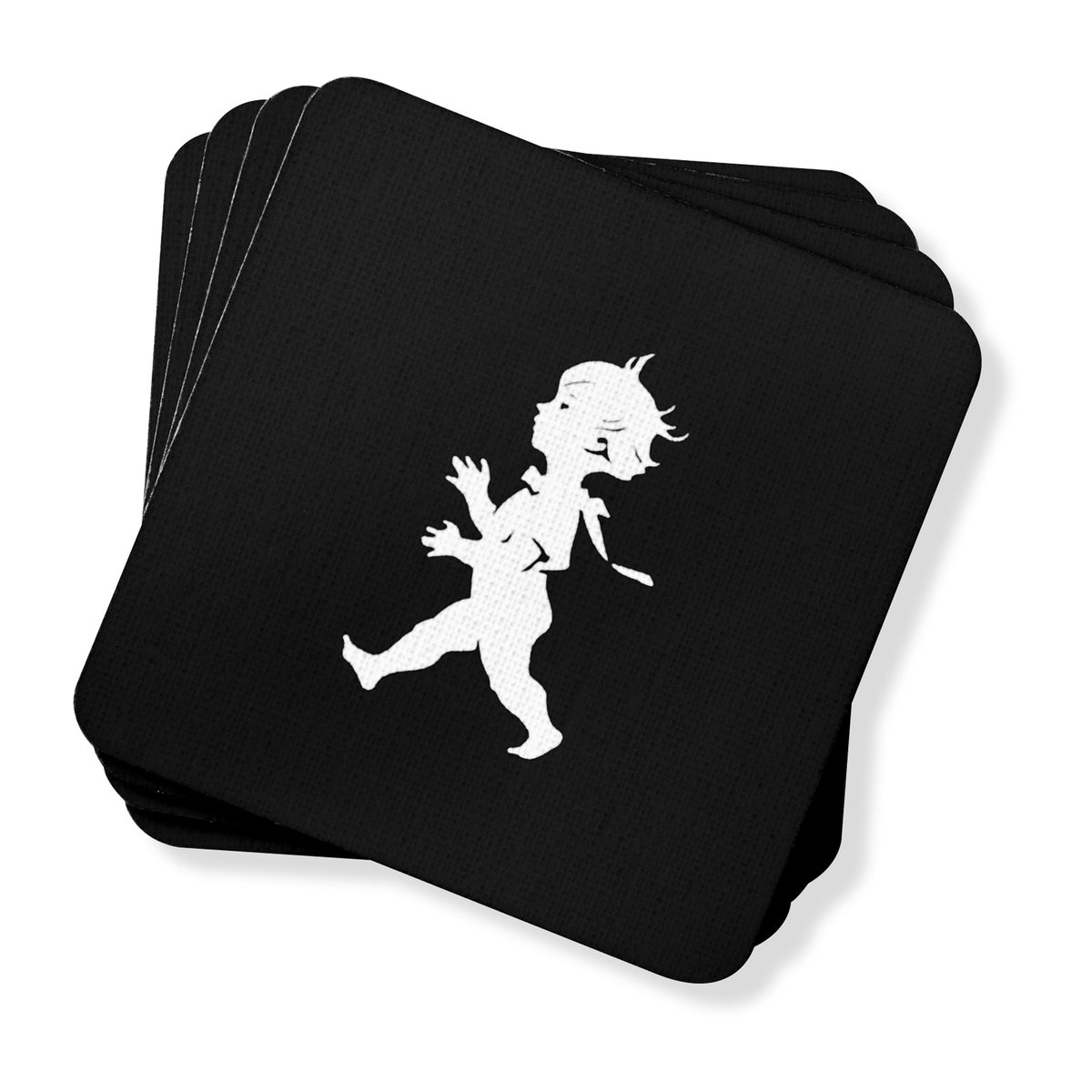 Solstickan Design Solstickan glass coaster 10x10 cm 4 pack Black