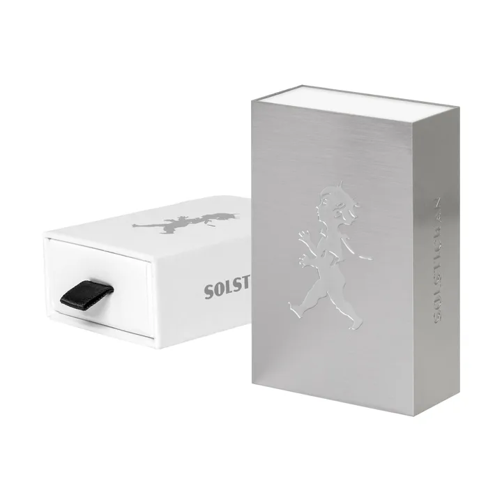 Solstickan matchbox holder - Silver, small 3.5x5.6x1.8 cm - Solstickan Design