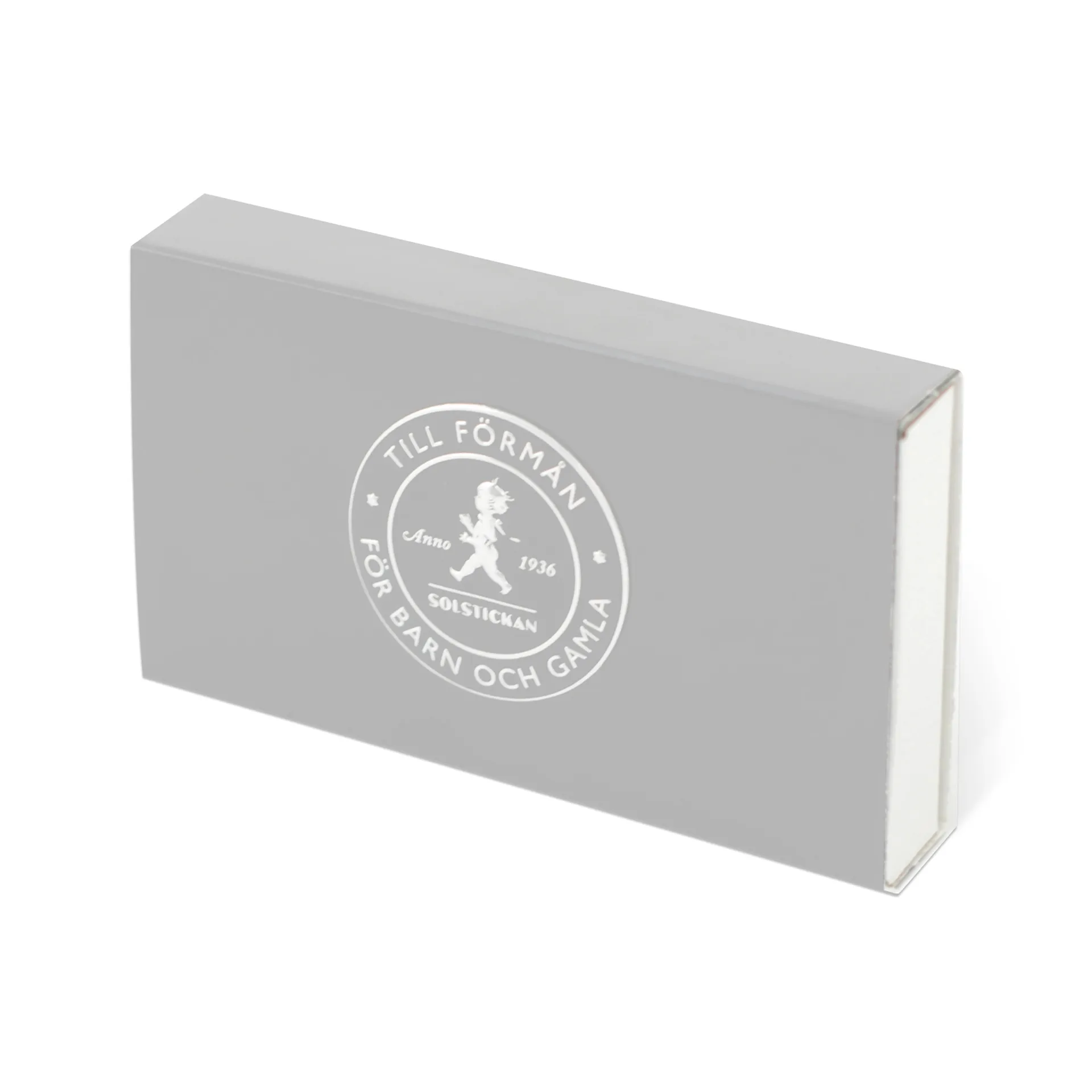 Solstickan matchstick box 30 pack, Grey Solstickan Design