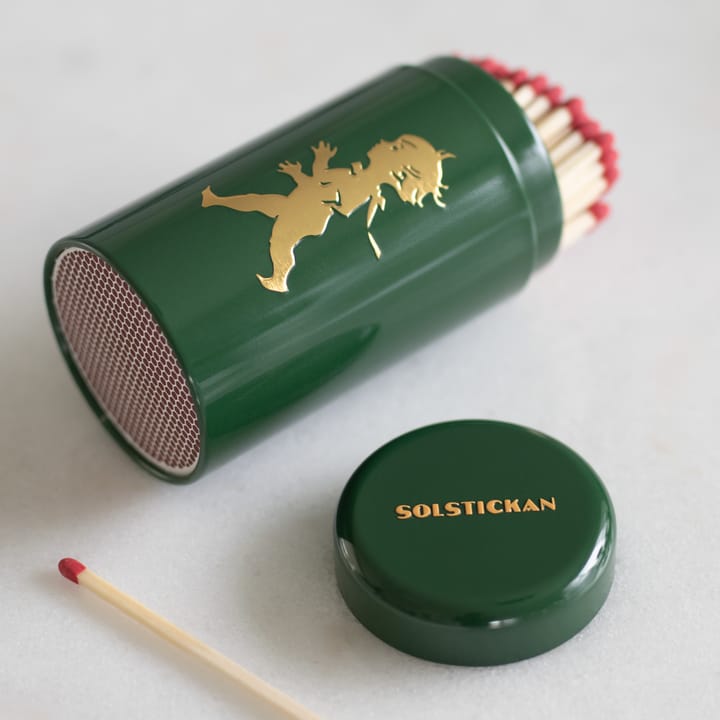 Solstickan matchstick tube 100 pack - Green-gold - Solstickan Design