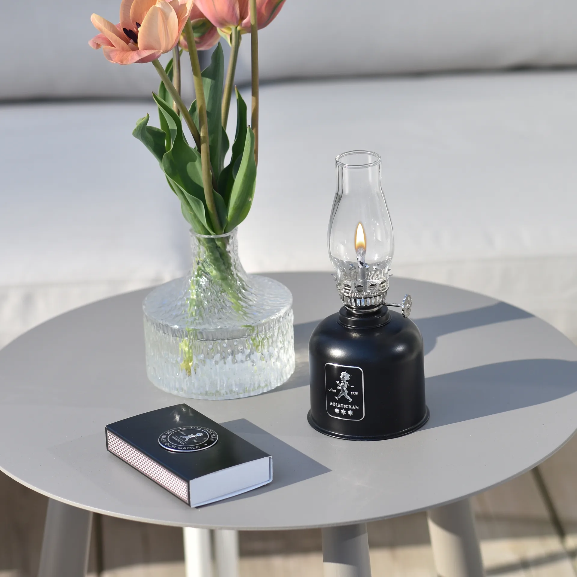 Solstickan paraffin lamp, Black Solstickan Design