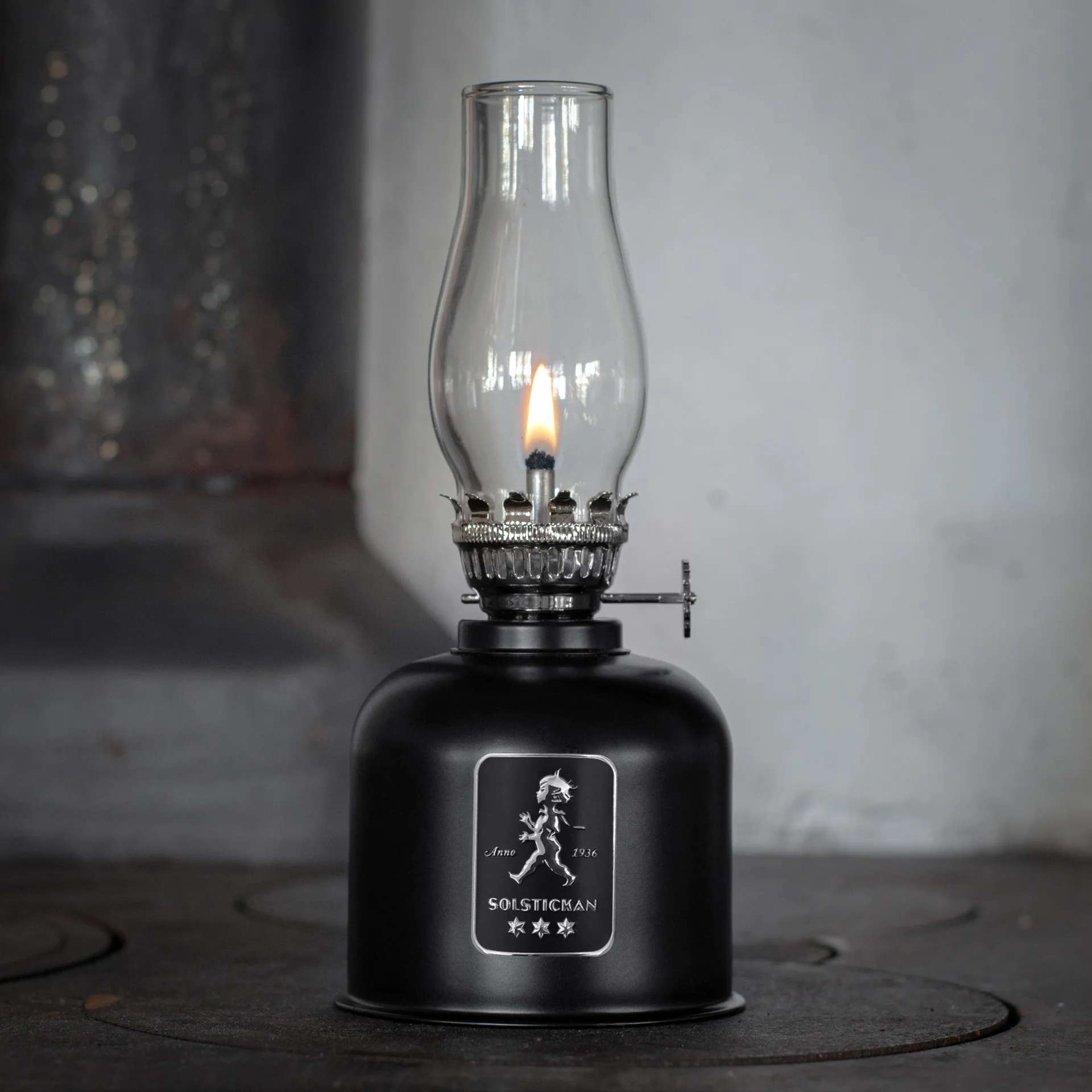 Solstickan paraffin lamp, Black Solstickan Design