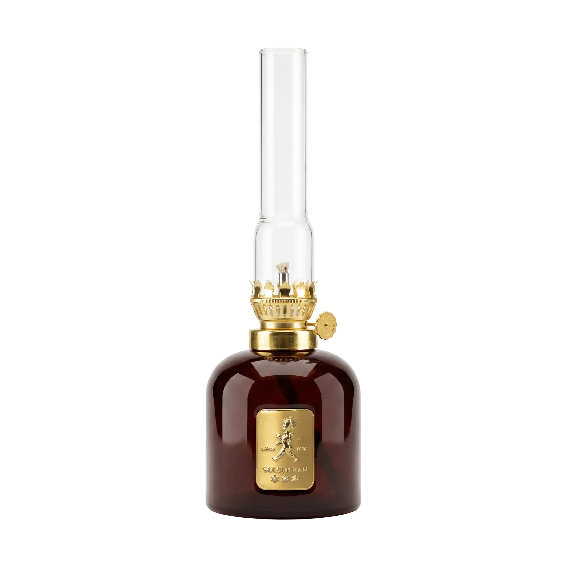 Solstickan paraffin lamp, Brown, Ø8x24 cm Solstickan Design
