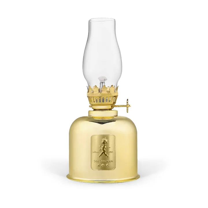 Solstickan paraffin lamp - gold, Ø8,5x20 cm - Solstickan Design