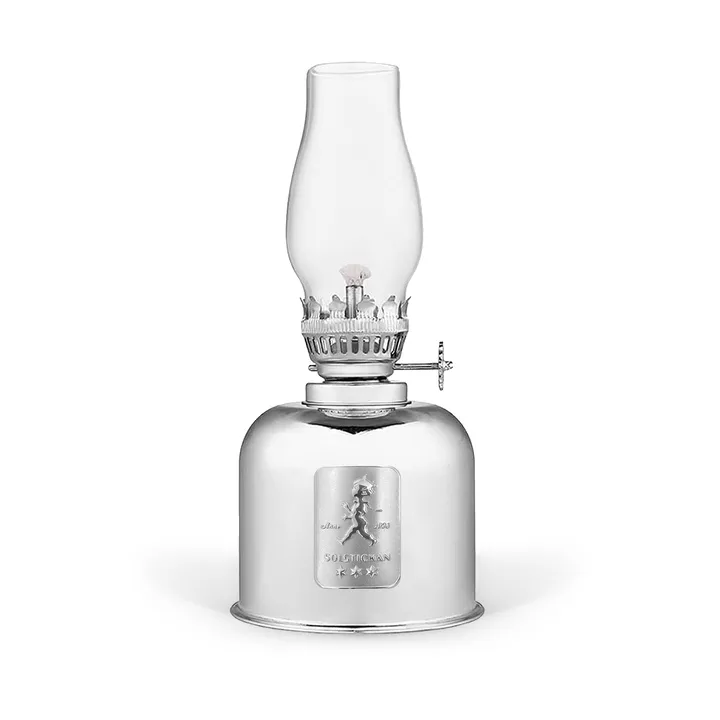 Solstickan paraffin lamp - Silver, Ø8,5x20 cm - Solstickan Design
