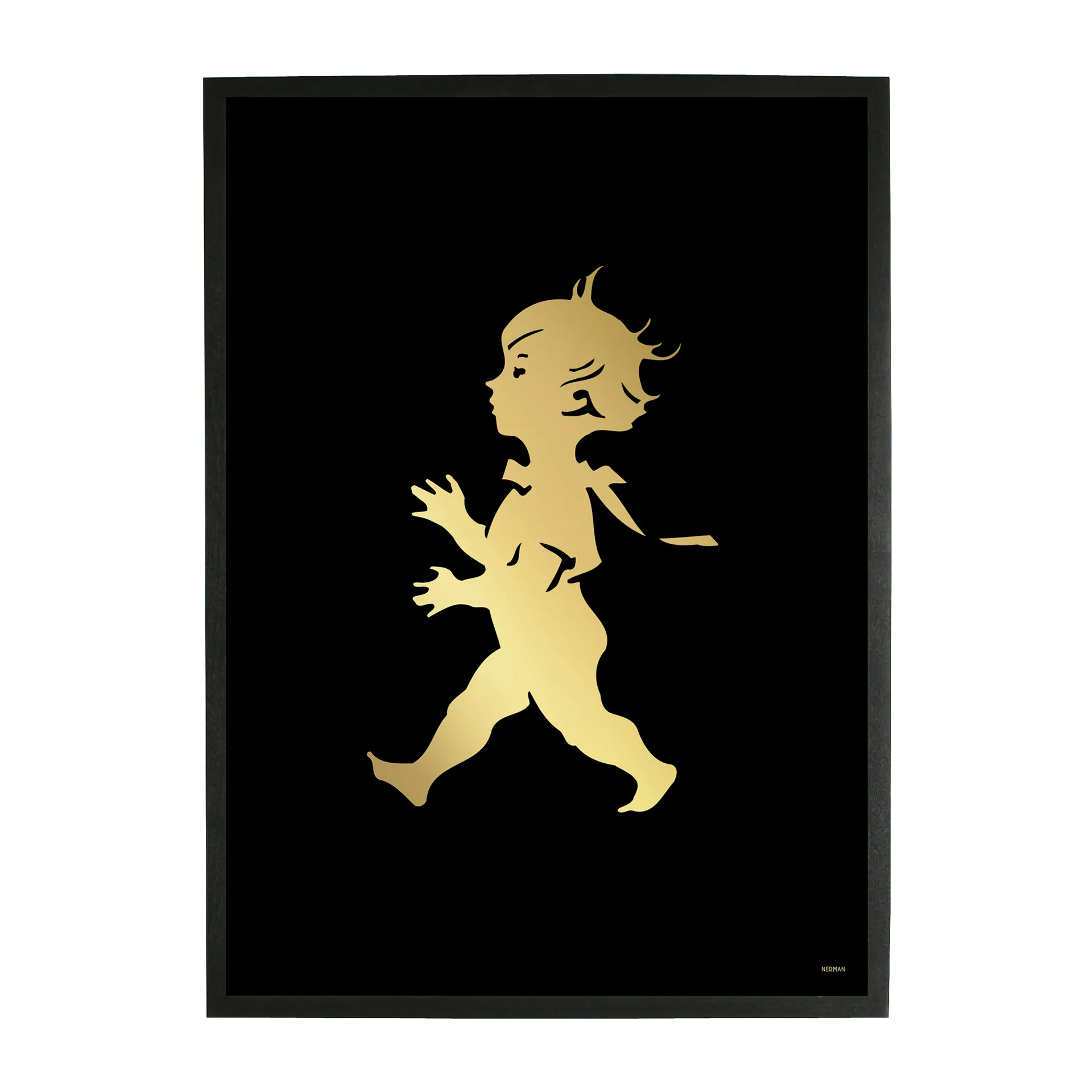 Solstickan poster 50x70 cm, Gold-black Solstickan Design