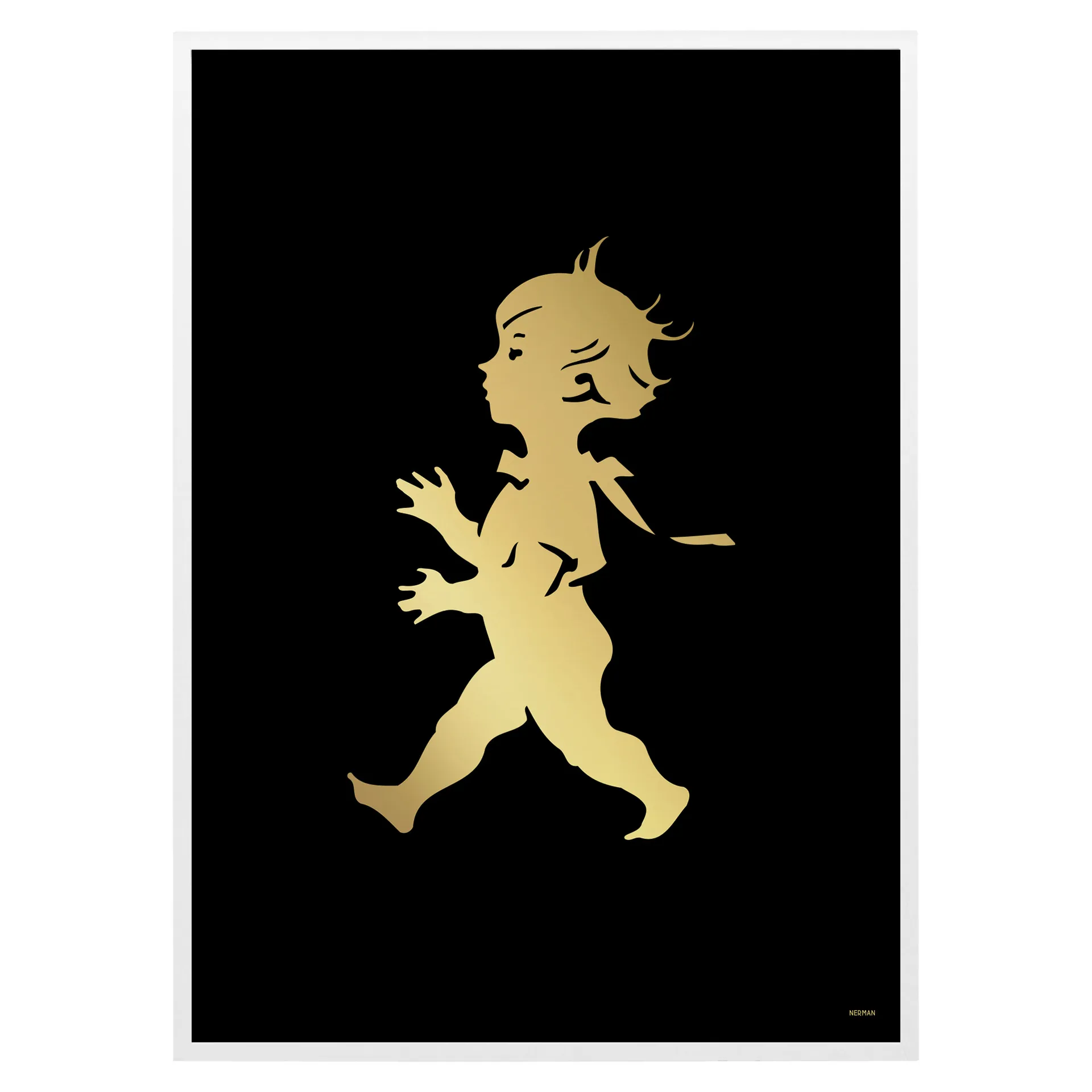 Solstickan poster 50x70 cm, Gold-black Solstickan Design