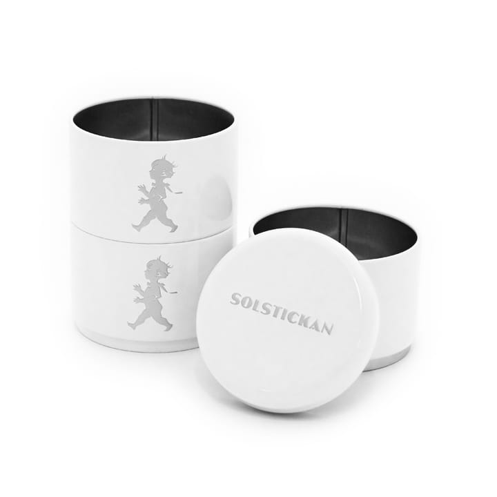 Solstickan storage jar three pieces 8.5 cm - White - Solstickan Design