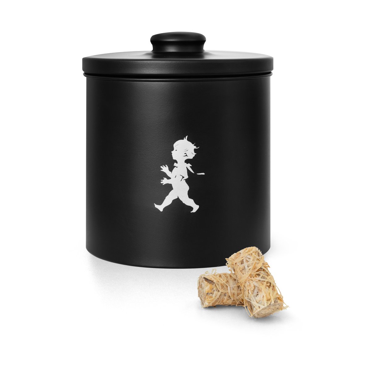 Solstickan Design Solstickan storage jar with lid o17 cm Black