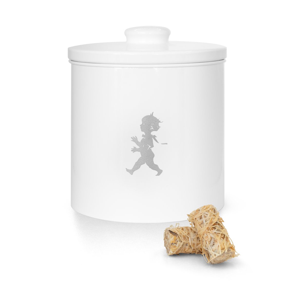 Solstickan Design Solstickan storage jar with lid o17 cm White