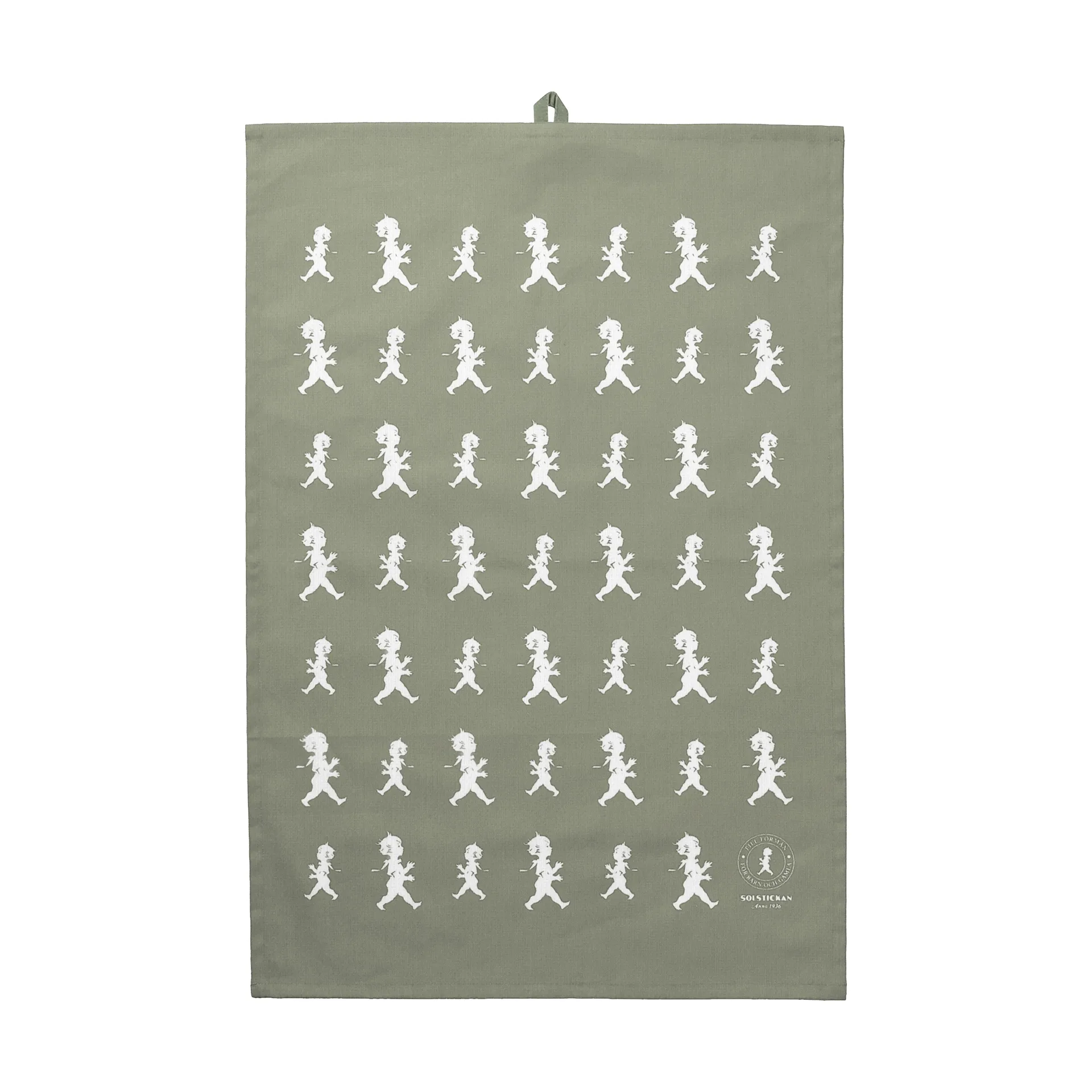 Solstickan tea towel 50x70 cm, Green-white Solstickan Design