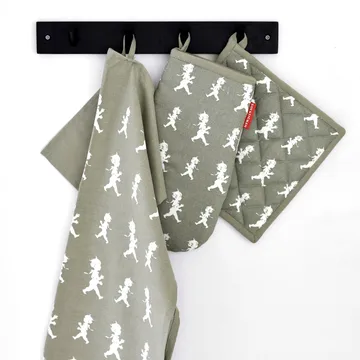 Solstickan tea towel 50x70 cm - Green-white - Solstickan Design