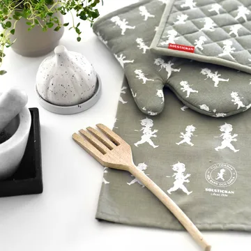 Solstickan tea towel 50x70 cm - Green-white - Solstickan Design