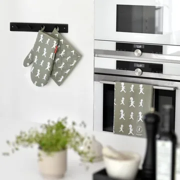Solstickan tea towel 50x70 cm - Green-white - Solstickan Design