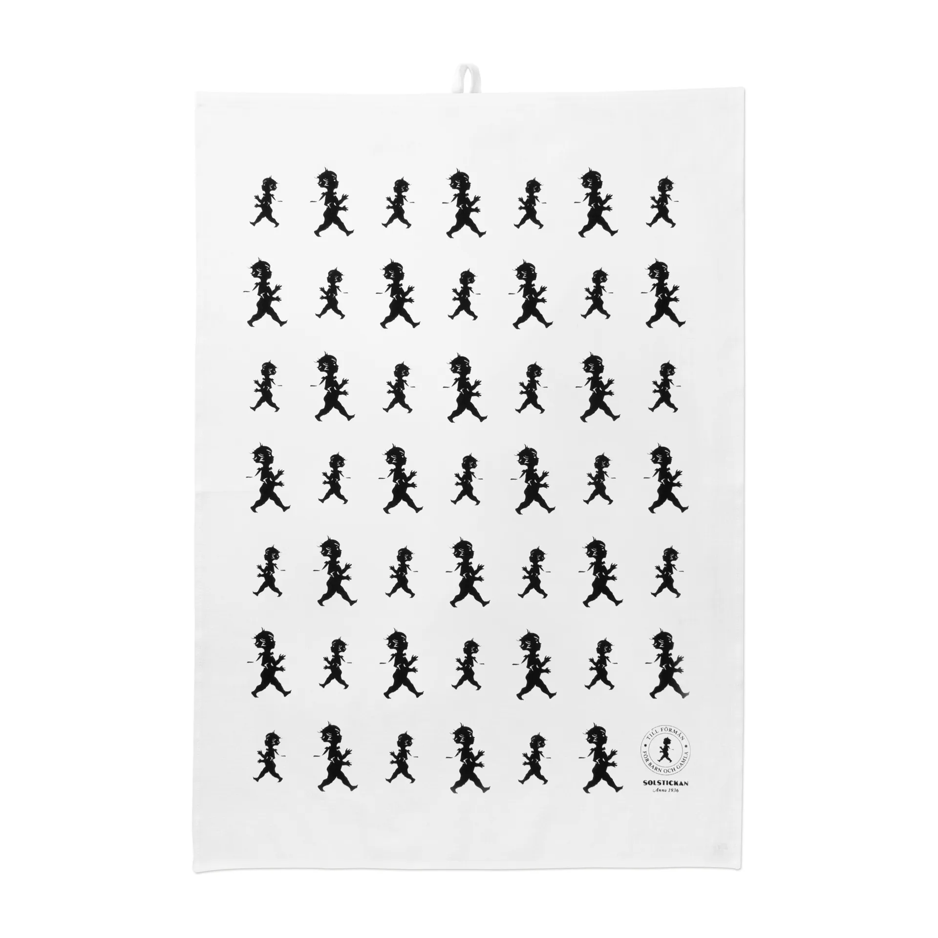 Solstickan tea towel 50x70 cm, White-black Solstickan Design