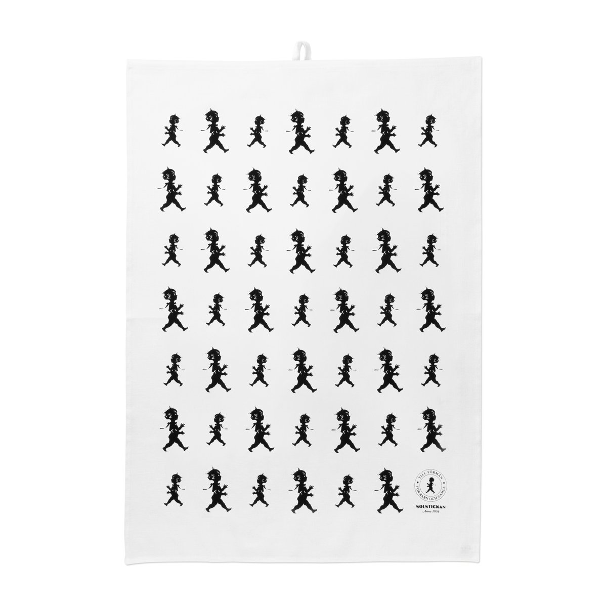 Solstickan Design Solstickan tea towel 50x70 cm White-black