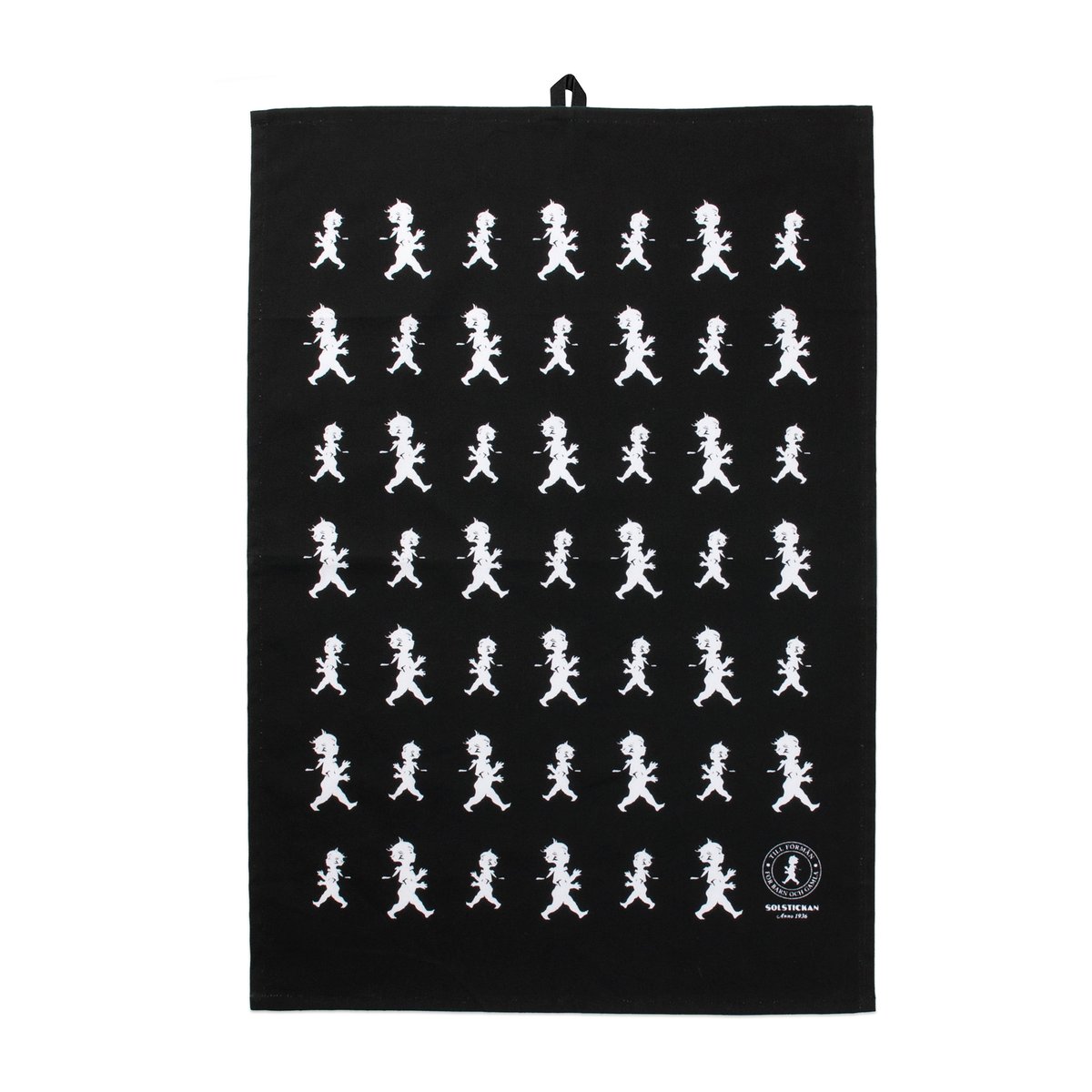 Solstickan Design Solstickan tea towel 50x70 cm White-black