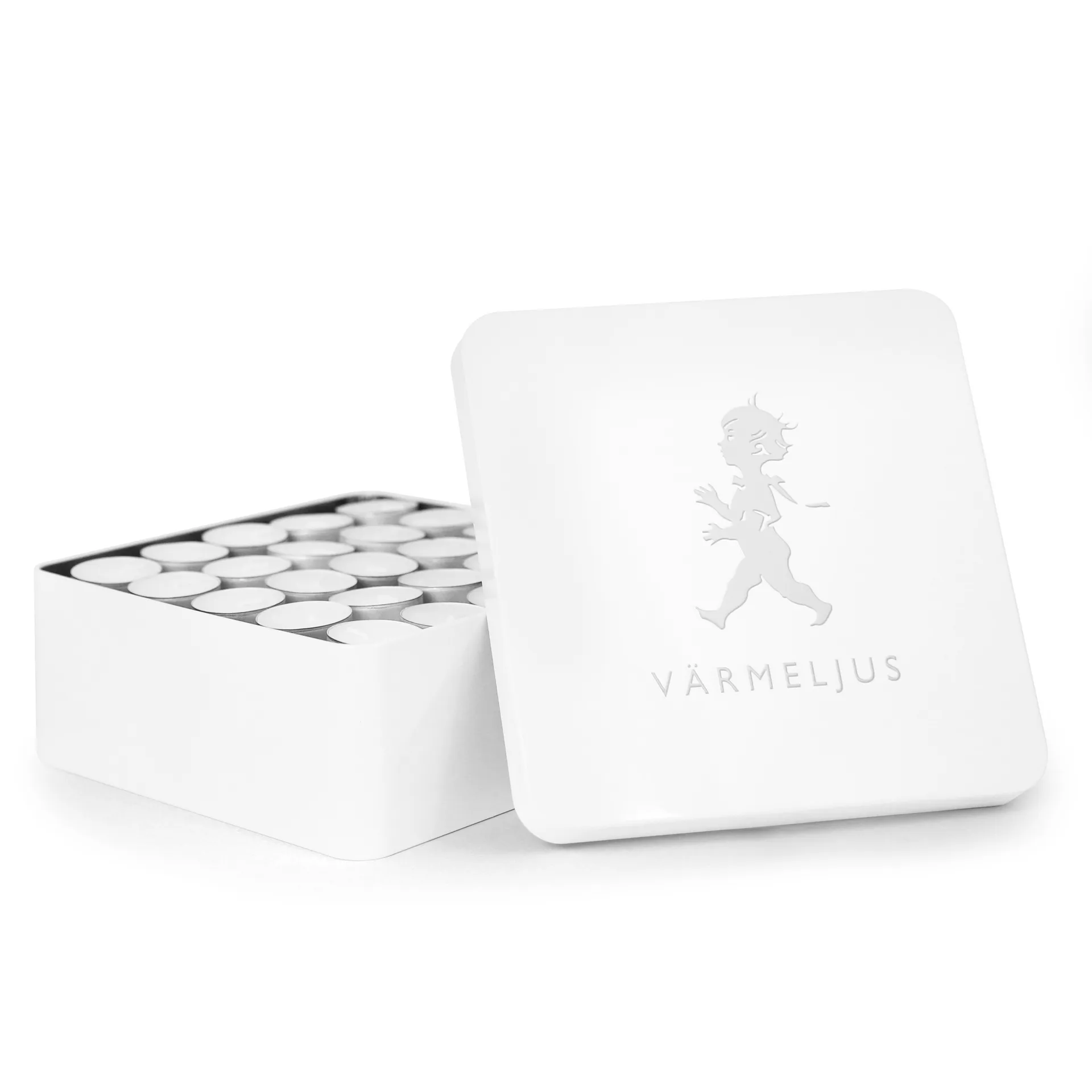 Solstickan tealight box 21x21 cm, White high gloss Solstickan Design