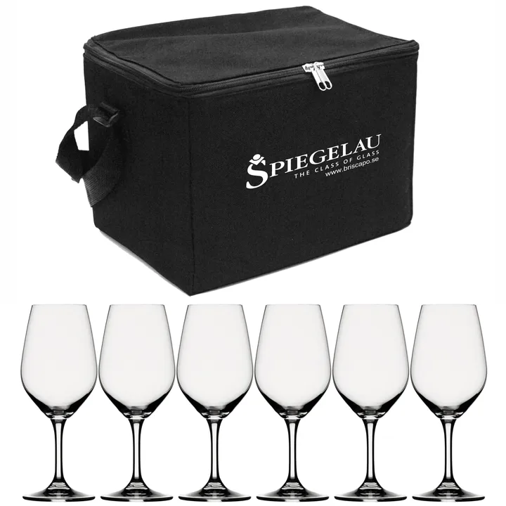 Expert wine glass bag black incl 6 wine glasses from Spiegelau
