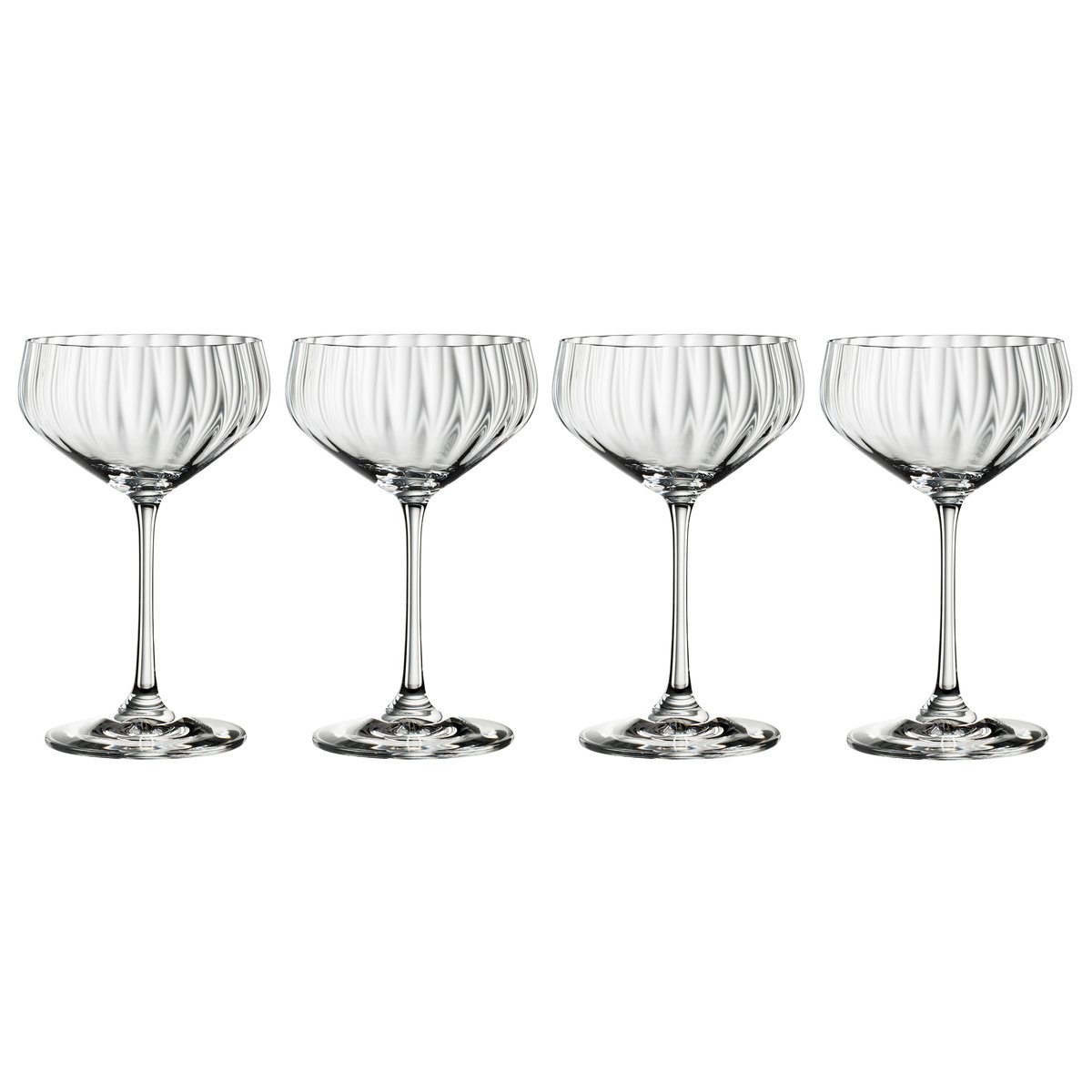 Spiegelau LifeStyle coupette glass 4-pack 30 cl | Scandinavian Design | Long drink & highball glasses | Transparent