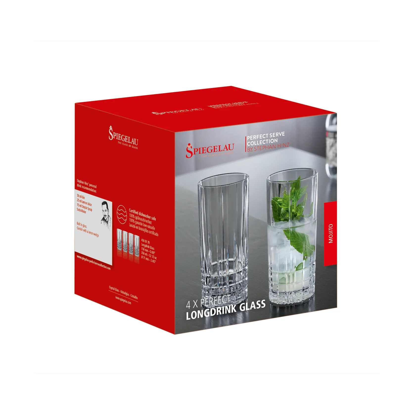 Perfect Serve Long drink glass 35cl . 4-pack, clear Spiegelau