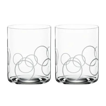 Signature drinking glass 43 cl 2-pack - Circles - Spiegelau