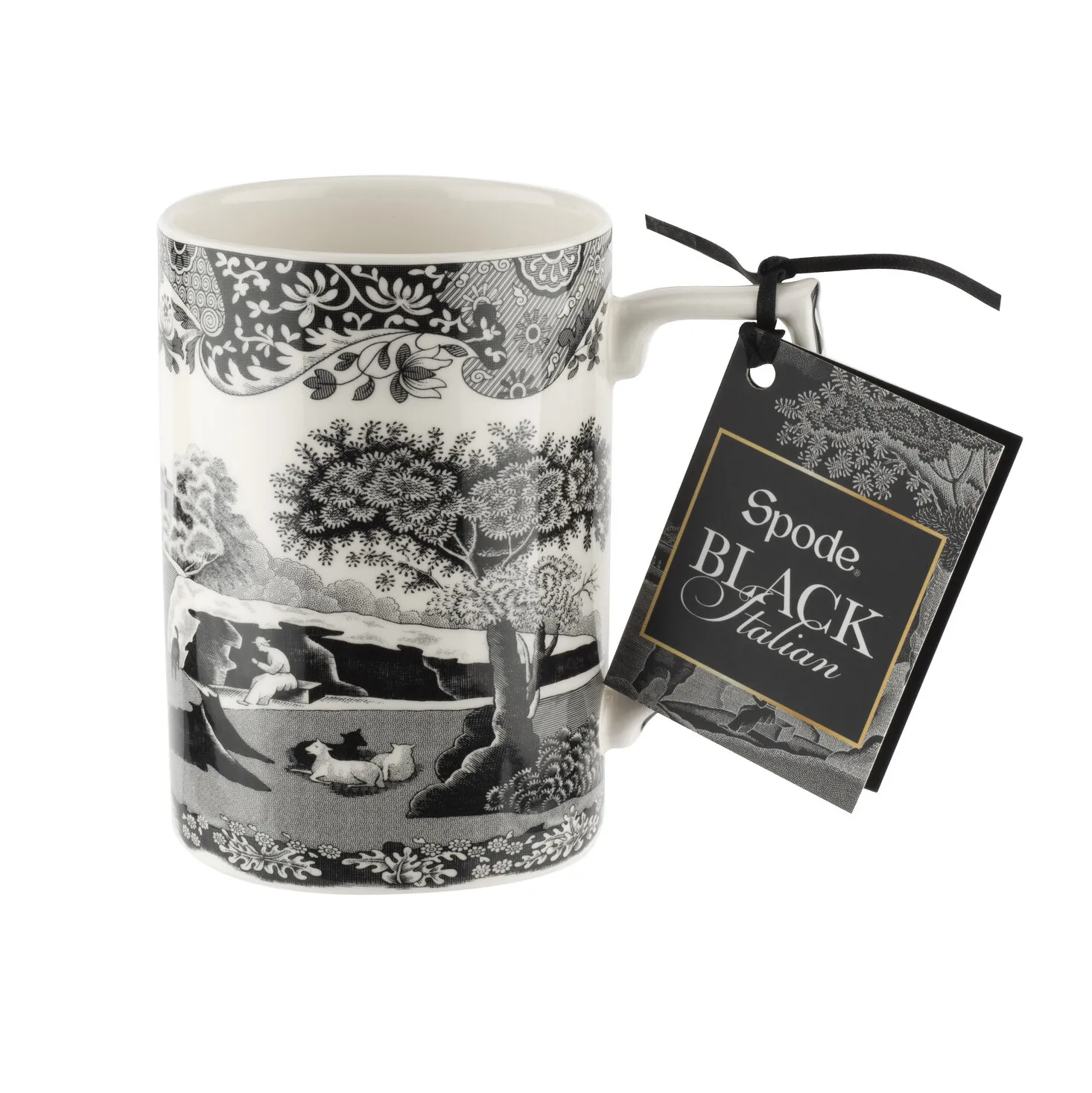 Black Italian mug, 34 cl Spode