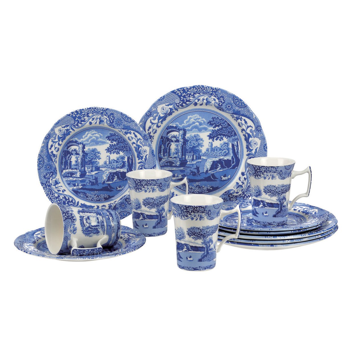 Spode Blue Italian 12 piece set 12 pieces | Scandinavian Design | Table settings & starter sets | Blue