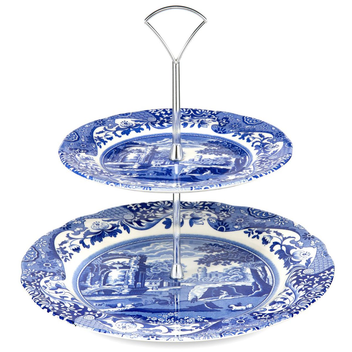Spode Blue Italian 2-tier cake stand 2-Tier | Scandinavian Design | Serving platters & dishes | Blue
