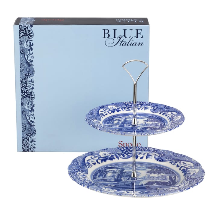 Blue Italian 2-tier cake stand - 2-Tier - Spode