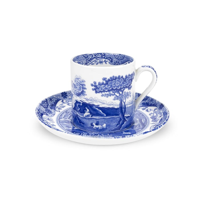 Blue Italian coffee cup and saucer - 9 cl/ 3 oz - Spode