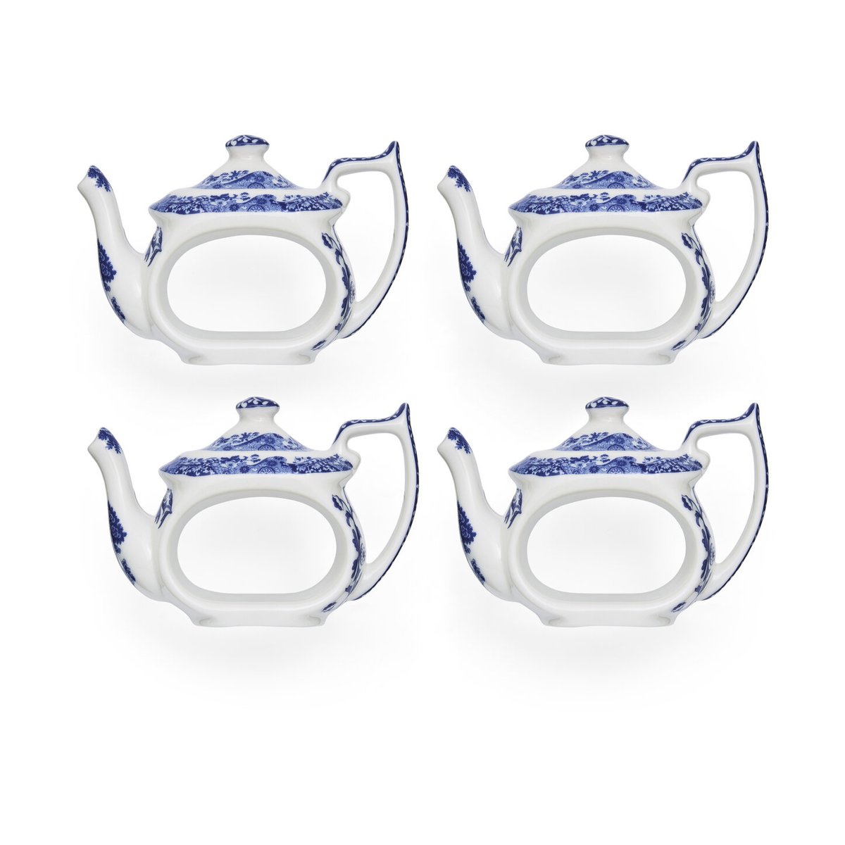 Spode Blue Italian napkin ring 4-pack Blue-white